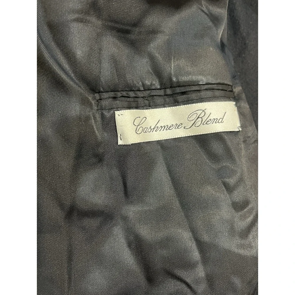 Oscar‎ De La Renta Blazer Men's Size 42R Cashmere Blend Black Single Breasted